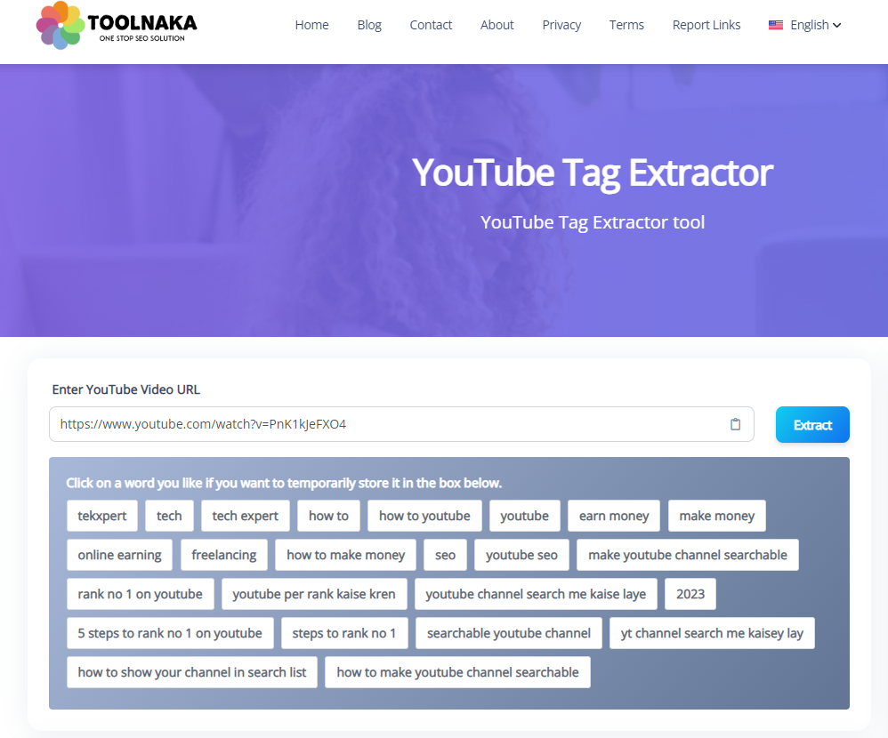 tag extractor tool